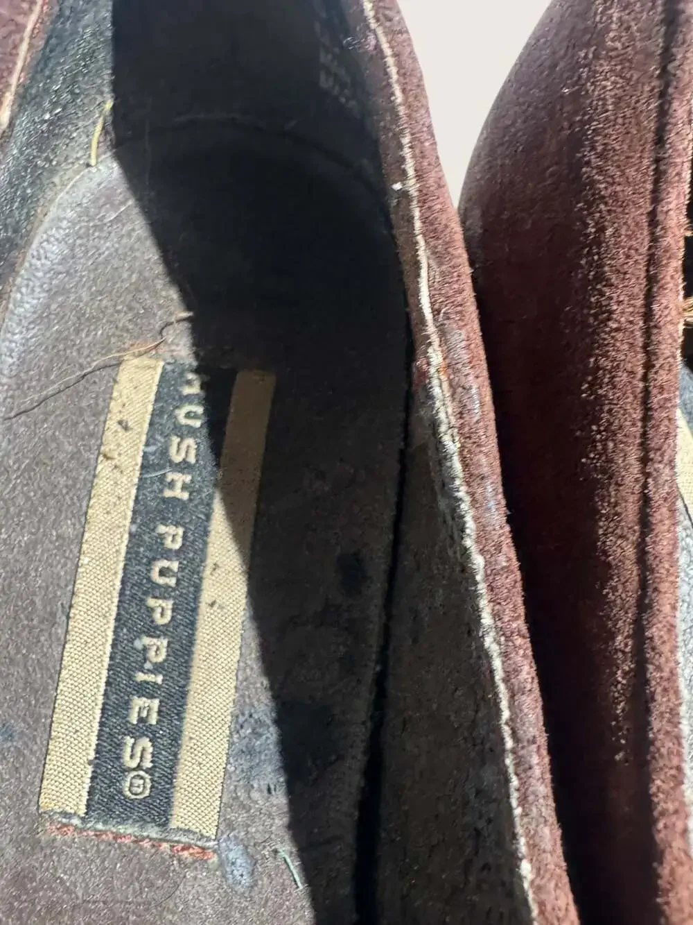 VTG Hush Puppies Brown Suede Slip-On Loafers 6.5 M